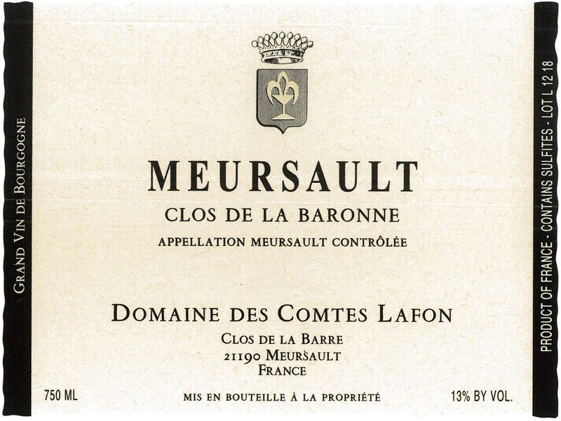 Domaine des Comtes Lafon Meursault ‘Clos de la Baronne’ 2021