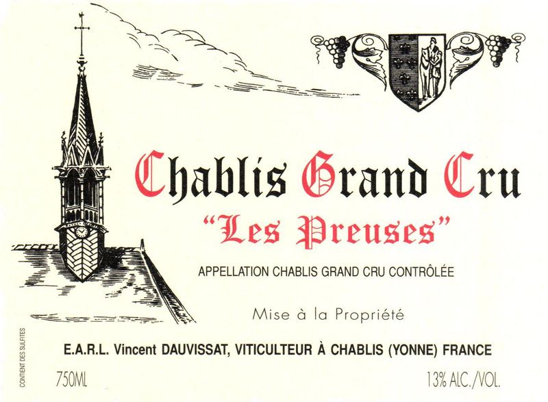 Domaine Rene et Vincent Dauvissat Chablis Grand Cru &