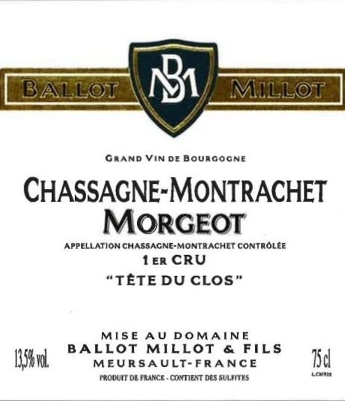 Domaine Ballot Millot Chassagne-Montrachet 1er Cru &
