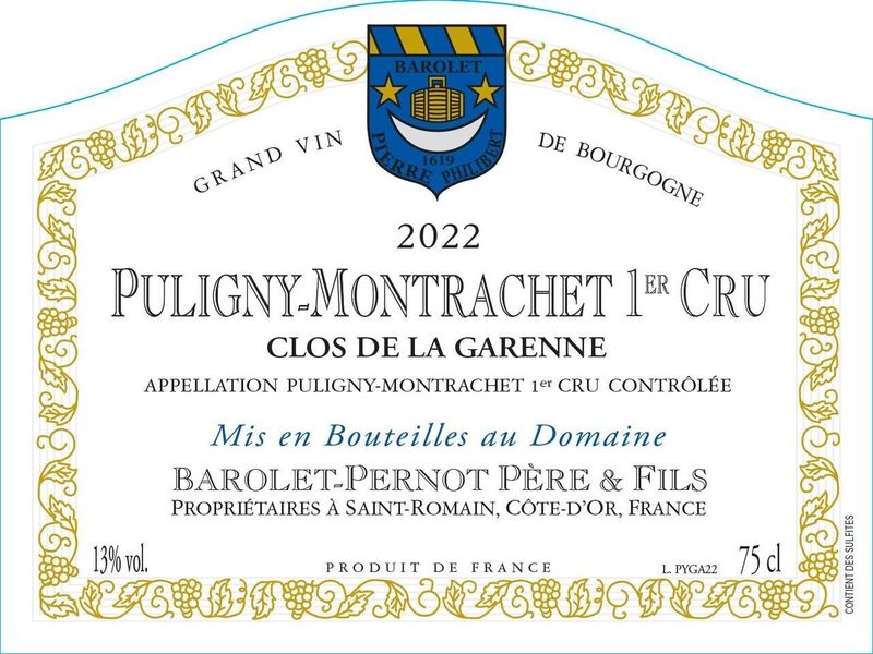 Barolet-Pernot & Fils Puligny-Montrachet 1er Cru &