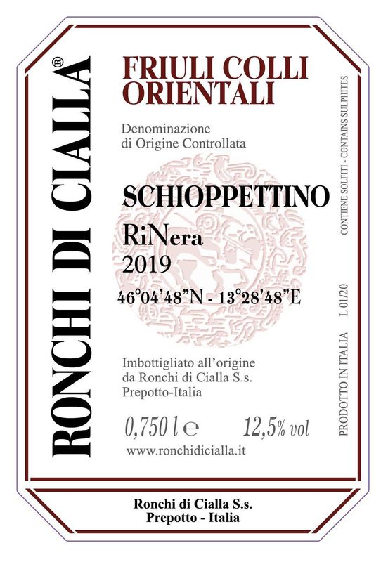 Ronchi di Cialla Colli Orientali del Friuli Schioppettino &
