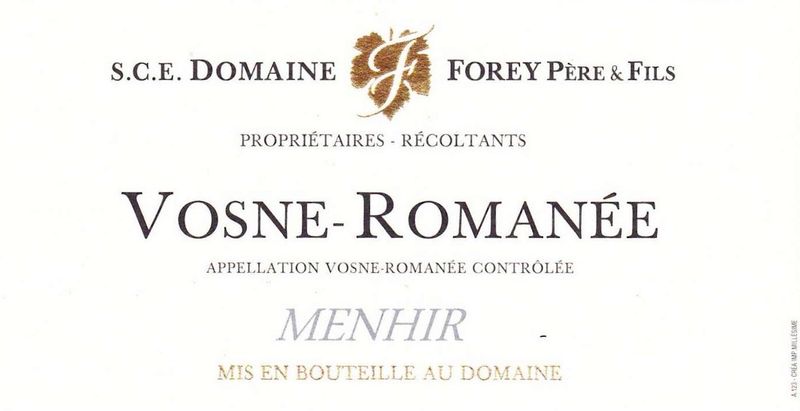 Domaine Forey Vosne-Romanee &