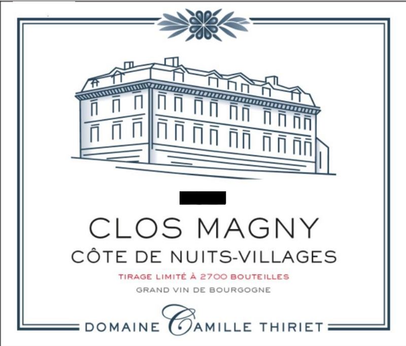 Domaine Camille Thiriet Cote de Nuits Village Clos Magny 2022