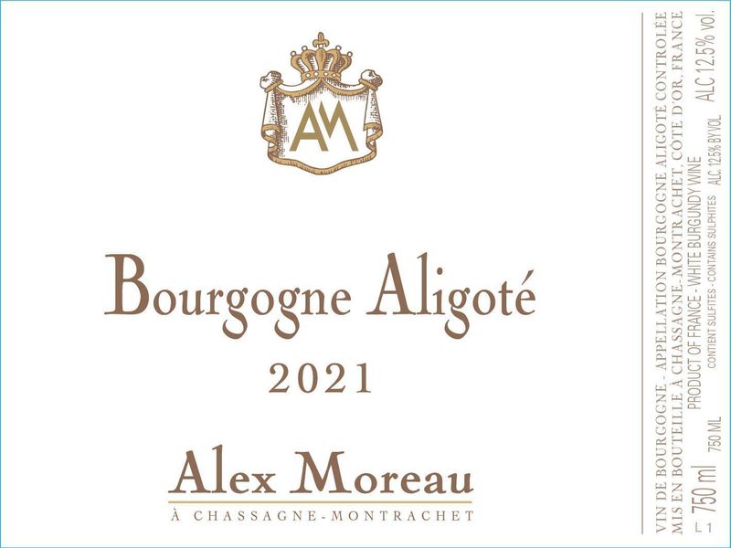 Alex Moreau Bourgogne Aligote 2022