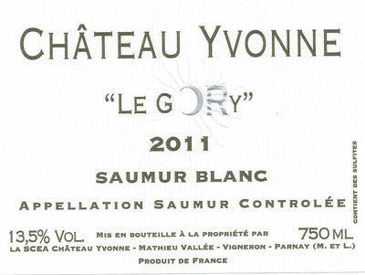 Chateau Yvonne Saumur Blanc 'Le Gory' 2021