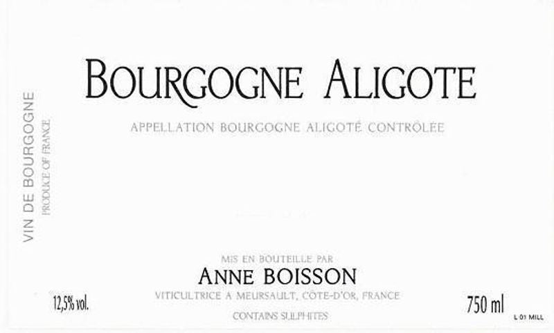 Anne Boisson Bourgogne Aligote 2022