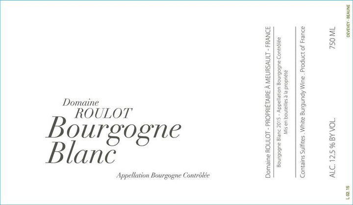 Roulot Bourgogne Blanc 2011 ルーロ Domaine Roulot Bourgogne Blanc, Burgundy, France | prices