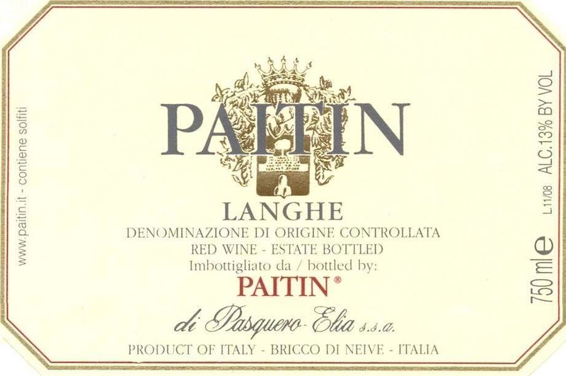 Paitin Langhe Freisa &