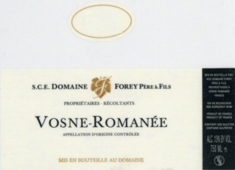 Domaine Forey Vosne-Romanee 2022