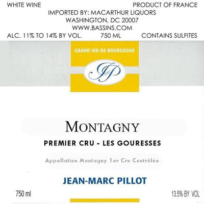 Jean Marc Pillot Montagny 1er Cru 'Les Gouresses' 2022