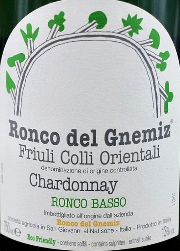 Ronco del Gnemiz Colli Orientali del Friuli Chardonnay &