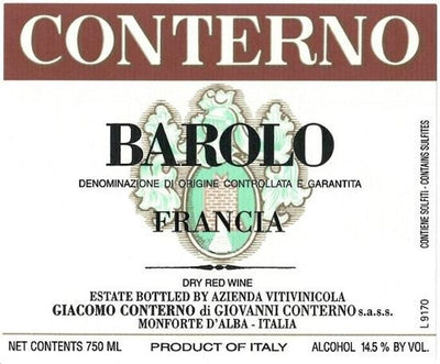 Giacomo Conterno Barolo 'Francia' 2018