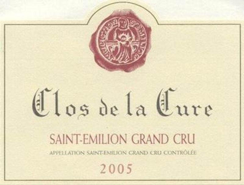 Chateau Clos de la Cure St Emilion Grand Cru 2019