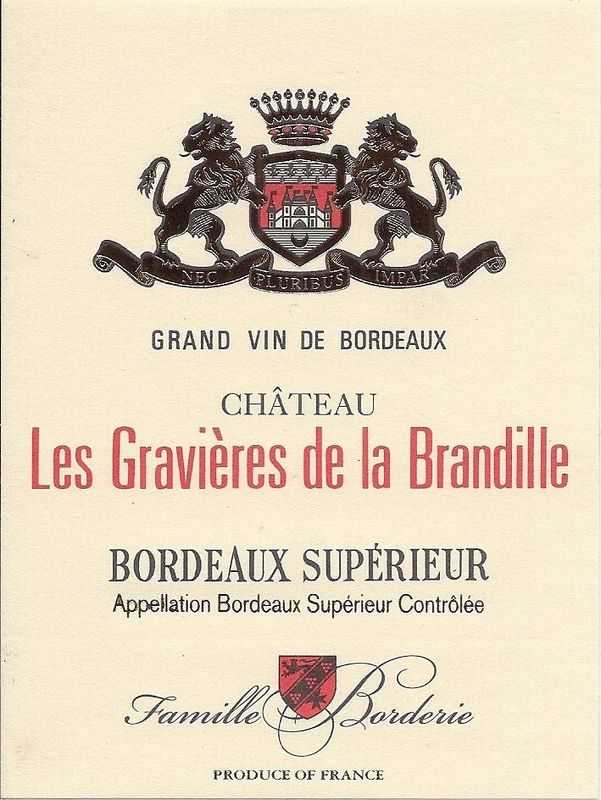 Chateau Les Gravieres De La Brandille Bordeaux Superieur 2019