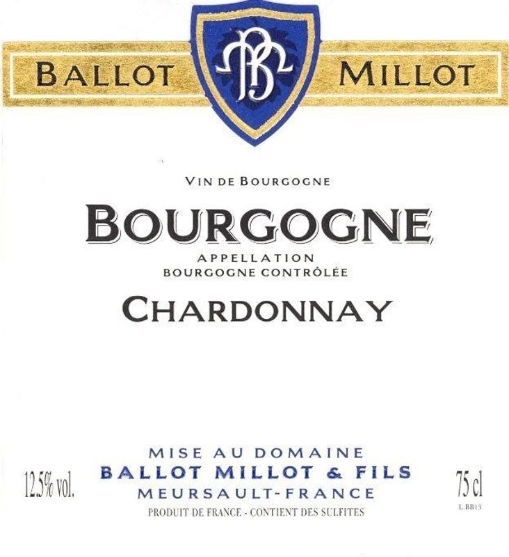 Domaine Ballot Millot Bourgogne Blanc 2023