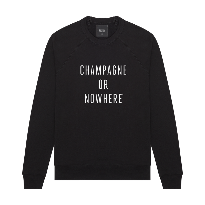 Knowlita x Verve Wine Champagne Sweatshirt — Black-Apparel-Verve Wine