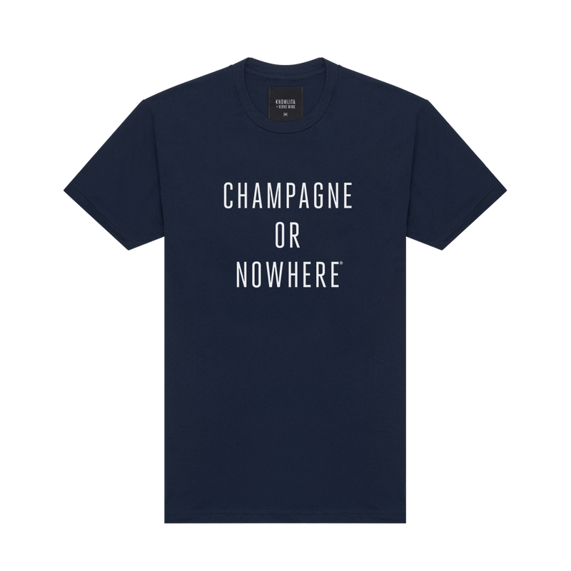 Knowlita x Verve Wine Champagne Tee — Navy-Apparel-Verve Wine